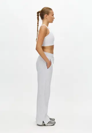 Base Sweat Wide Pants, Light Grey Melange