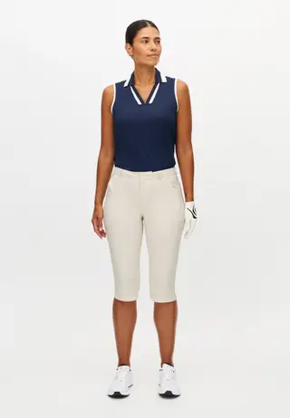 Ultimate Performance Capri, Oat Pinstripe