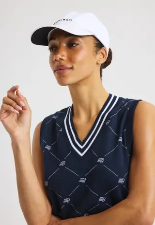 R Logo Vest, R Check Navy