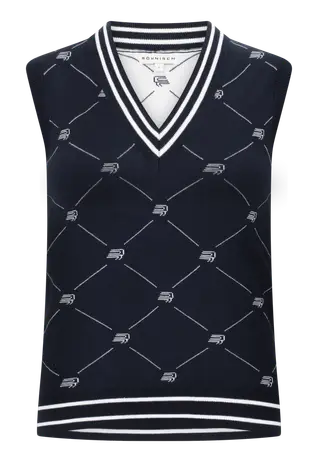 R Logo Vest, R Check Navy