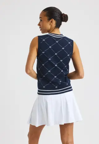 R Logo Vest, R Check Navy