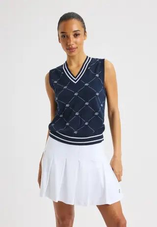 R Logo Vest, R Check Navy