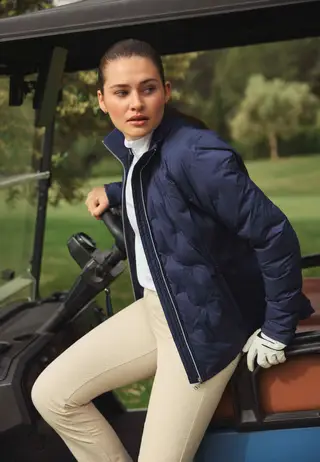 Padded Windbreaker Jacket, Navy