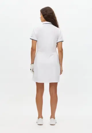 Miriam Dress, White/Navy