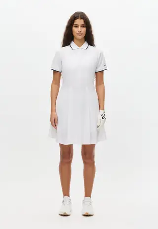 Miriam Dress, White/Navy