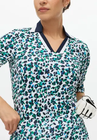 Essential Poloshirt, Leo Blue/Green
