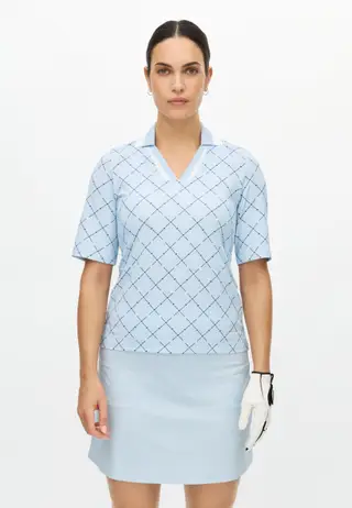 Essential Poloshirt, Micro R Check Skyway
