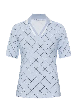 Essential Poloshirt, Micro R Check Skyway