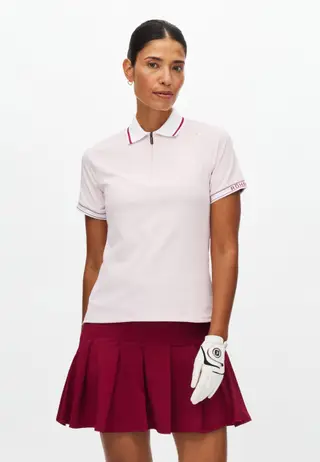 Rib Poloshirt, Cradle Pink