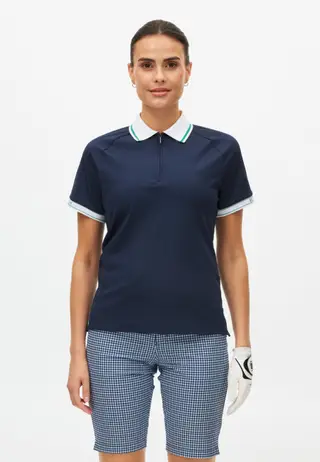 Rib Poloshirt, Navy