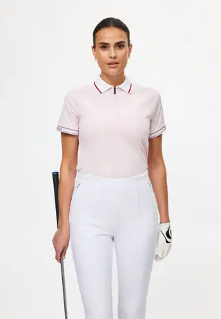 Rib Poloshirt, Cradle Pink