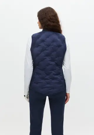 Padded Windbreaker Vest, Navy