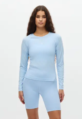 Seamless Flex Long Sleeve, Chambray Blue