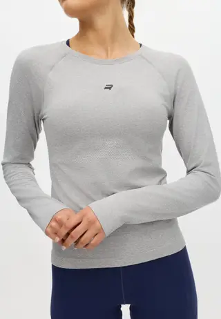 Seamless Flex Long Sleeve, Grey Melange