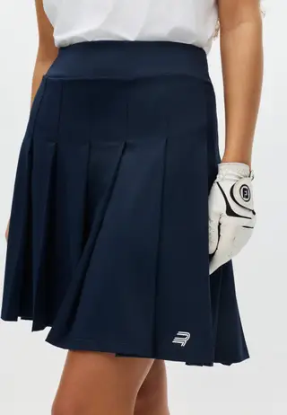 Nicky Pleated Long Skort, Navy
