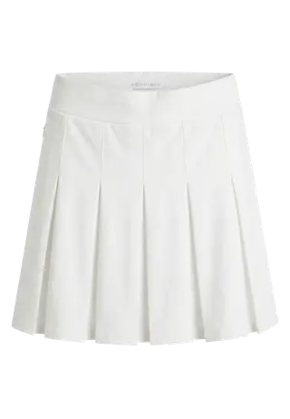Nicky Pleated Long Skort, White