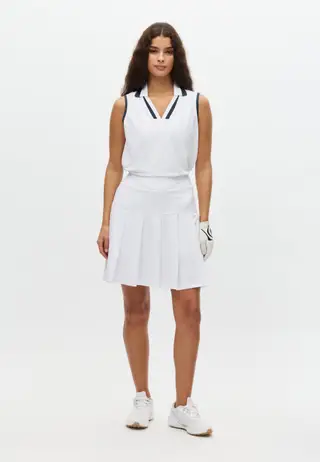 Nicky Pleated Long Skort, White