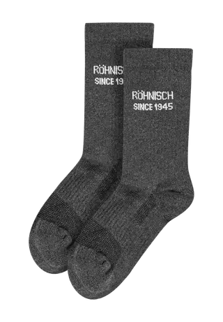2-pack Logo Socks, Dk Grey Melange
