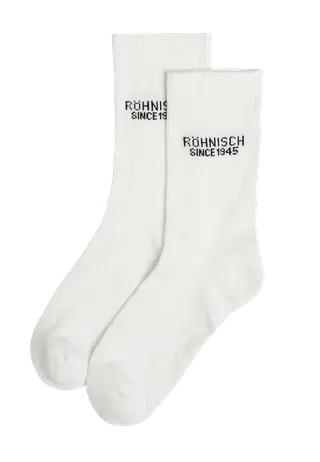 2-pack Logo Socks, White
