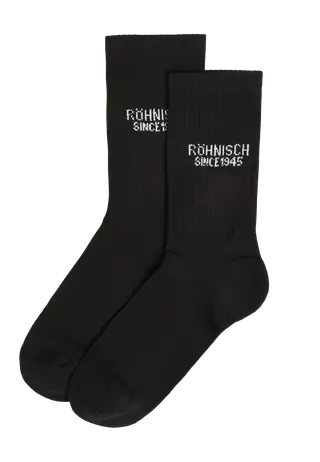 2-pack Logo Socks, Black