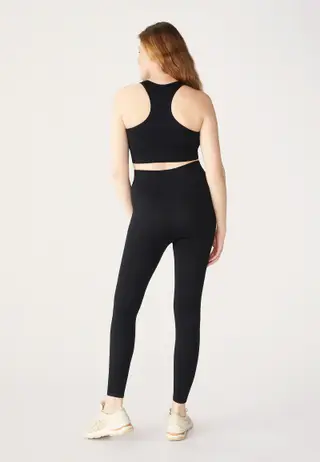Maternity Seamless Rib Tights, Black