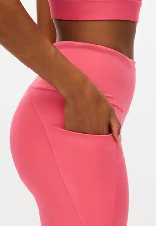 Flattering High Waist Bike Tights, Fruit Dove