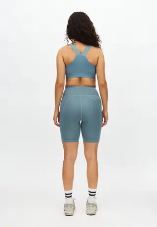 Flattering High Waist Bike Tights, Stormy Sea