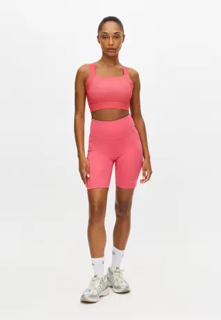 Flattering High Waist Bike Tights, Fruit Dove