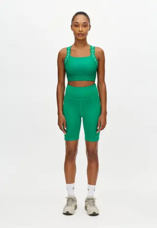 Flattering High Waist Bike Tights, Jolly Green
