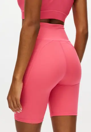 Flattering High Waist Bike Tights, Fruit Dove
