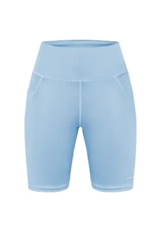 Flattering High Waist Bike Tights, Chambray Blue