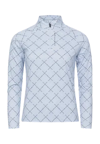 Addy Long Sleeve, Micro R Check Skyway