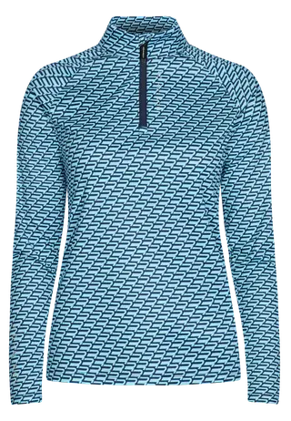 Addy Long Sleeve, Capri Blue Retro R Mono