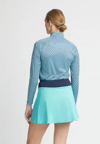 Addy Long Sleeve, Capri Blue Retro R Mono