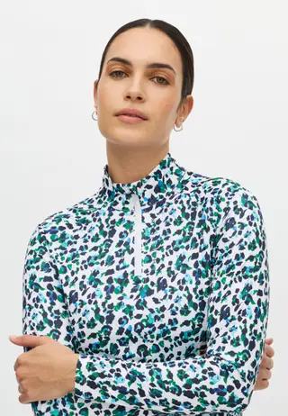 Addy Long Sleeve, Leo Blue/Green