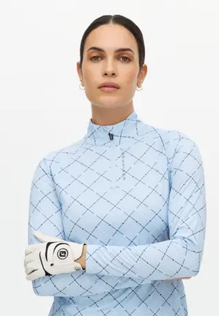 Addy Long Sleeve, Micro R Check Skyway