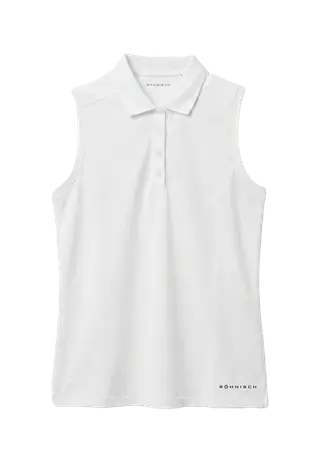Miriam Sleeveless Poloshirt, Pure White