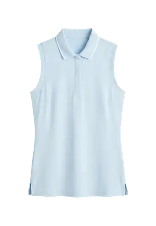 Deni Sleeveless Poloshirt, Skyway