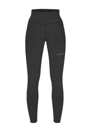 Flattering Curved High Waist Tights, Black