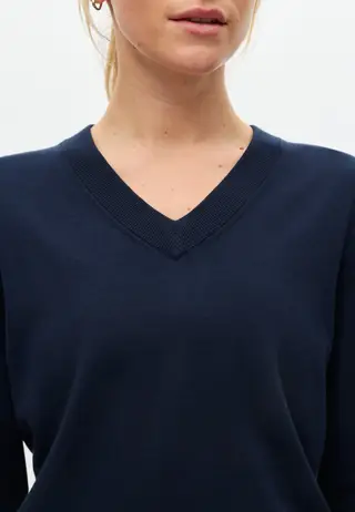 Adele Knitted Sweater, Navy/Navy