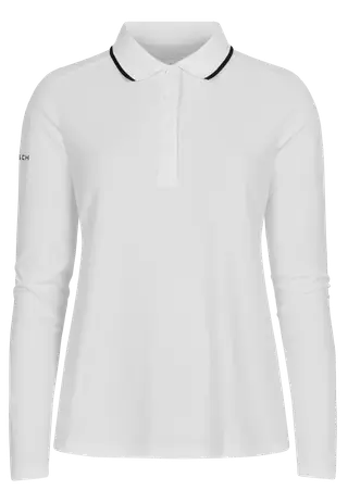 Miriam Long Sleeve Poloshirt, Pure White