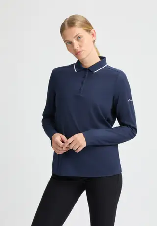 Miriam Long Sleeve Poloshirt, Navy