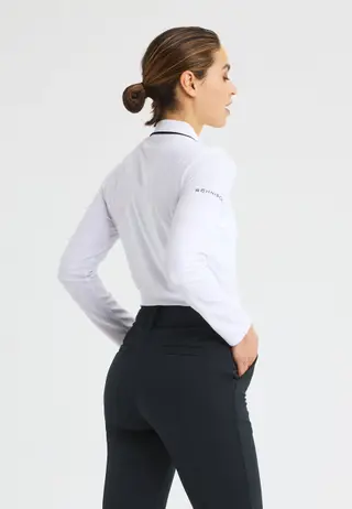 Miriam Long Sleeve Poloshirt, White