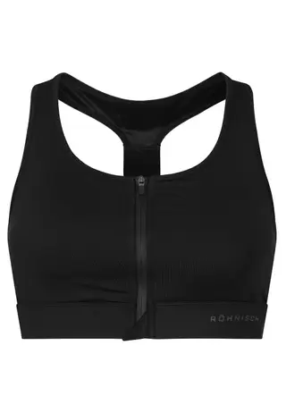 Front Zip Sportsbra, Black