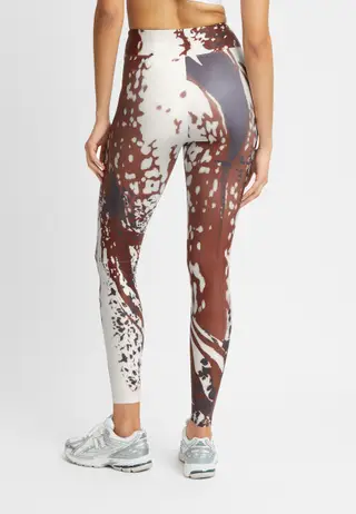 Printed High Waist Tights, Beetle Print