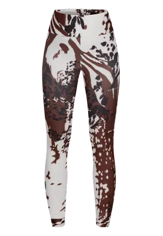 Printed High Waist Tights, Beetle Print