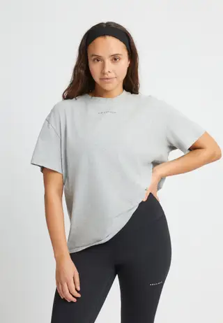 Cotton Melange Tee, Grey Melange