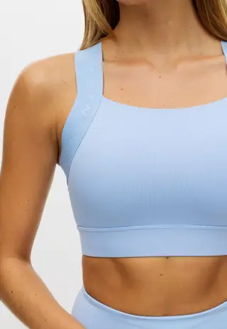 Kay Sports Bra, Chambray Blue