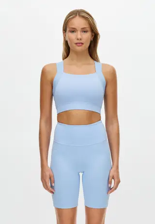 Kay Sports Bra, Chambray Blue