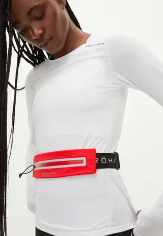 Issa Expandable Running Belt, Fiery Red